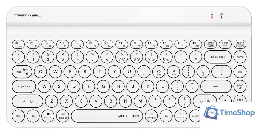 Клавиатура A4Tech Fstyler FBK30 (белый) - Изображение №1 — Интернет-магазин Time-Shop