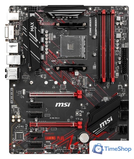 Материнская плата MSI B450 Gaming Plus Max - Изображение №1 — Интернет-магазин Time-Shop