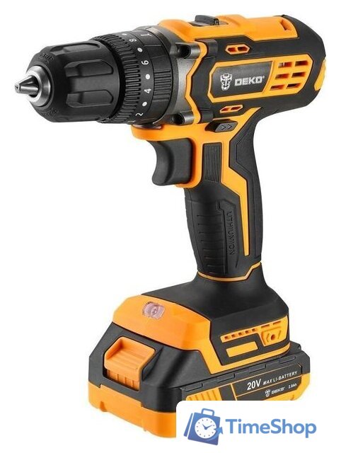 Ударная дрель-шуруповерт Deko DKCD20 Impact Set 063-4415 (с 2-мя АКБ 2 Ач, кейс) - Изображение №4 — Интернет-магазин Time-Shop