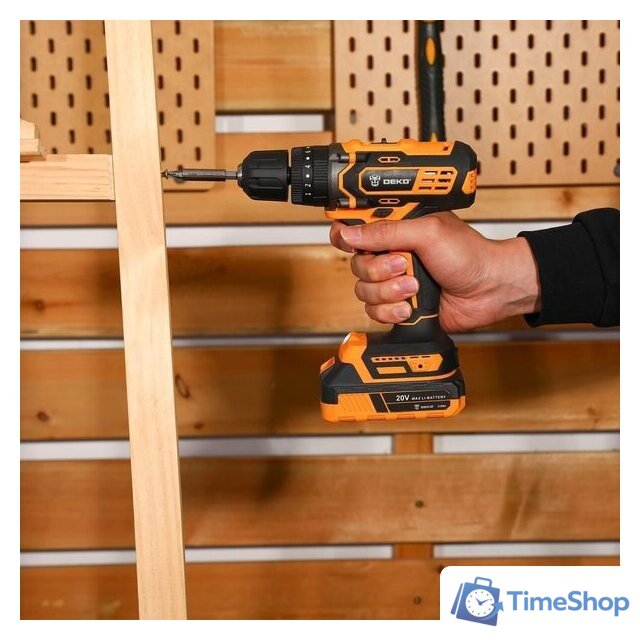 Ударная дрель-шуруповерт Deko DKCD20 Impact Set 063-4415 (с 2-мя АКБ 2 Ач, кейс) - Изображение №6 — Интернет-магазин Time-Shop