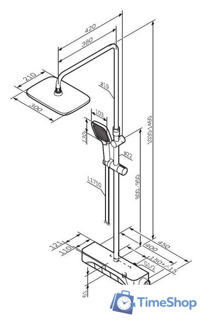Душевая система  AM.PM Func F078F200 - Изображение №13 — Интернет-магазин Time-Shop