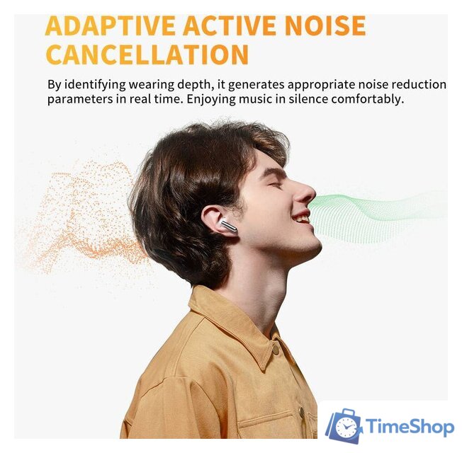 Наушники QCY AilyBuds Pro (белый) - Изображение №4 — Интернет-магазин Time-Shop