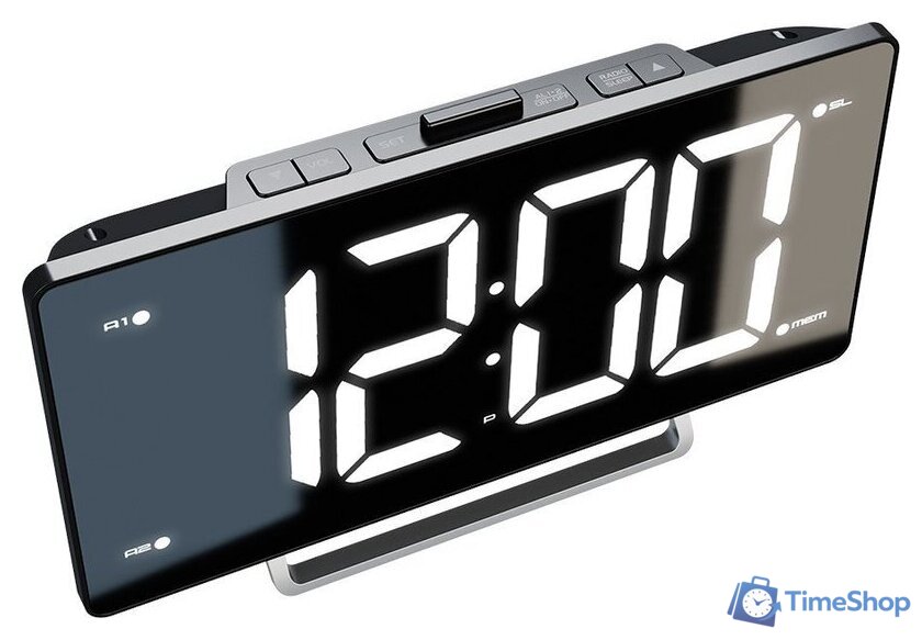 Настольные часы Soundmax SM-1561U (черный/белый) - Изображение №1 — Интернет-магазин Time-Shop