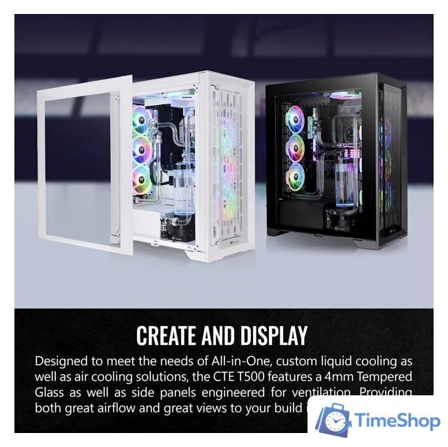 Корпус Thermaltake CTE T500 TG ARGB Snow CA-1X8-00F6WN-01 - Изображение №4 — Интернет-магазин Time-Shop
