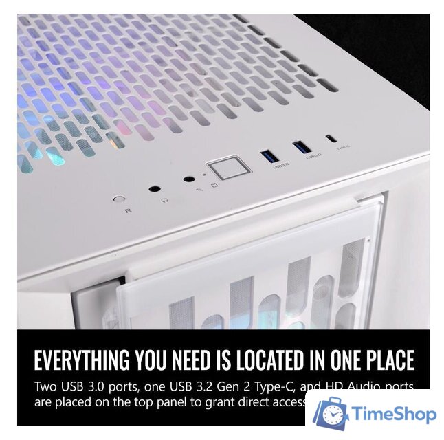 Корпус Thermaltake CTE T500 TG ARGB Snow CA-1X8-00F6WN-01 - Изображение №6 — Интернет-магазин Time-Shop