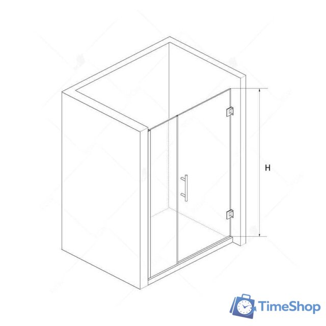 Душевая дверь RGW HO-012 350601212-11 120 (хром/прозрачное стекло) - Изображение №3 — Интернет-магазин Time-Shop