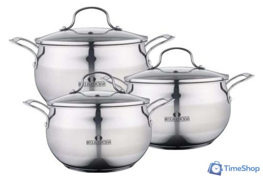 Набор кастрюль Bella Cucina BC-2133 - Изображение №1 — Интернет-магазин Time-Shop