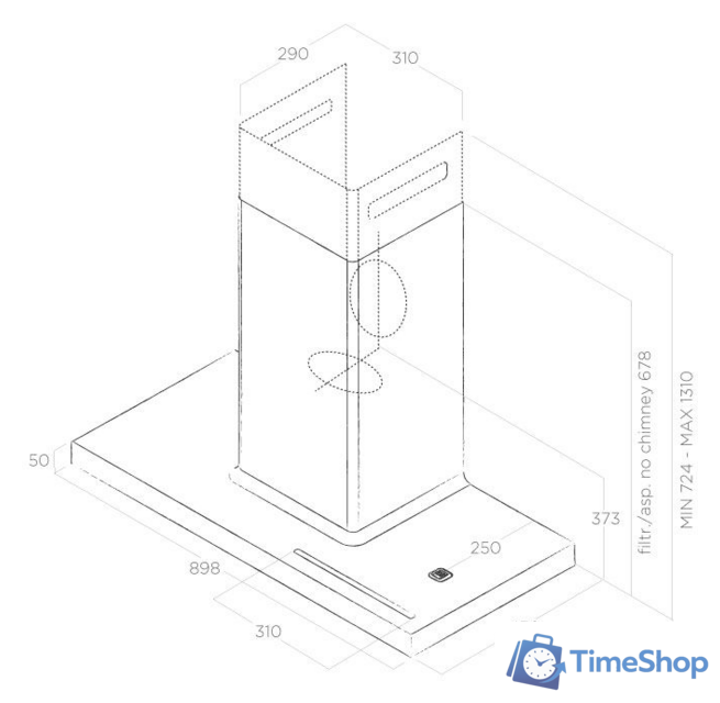 Кухонная вытяжка Elica Bio WH/A 90 Rovere - Изображение №6 — Интернет-магазин Time-Shop