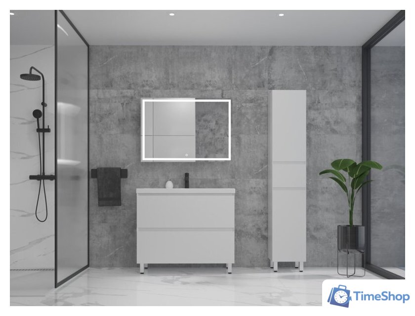  Style Line Тумба под умывальник Манхэттен 70 2 ящика (напольная, белый) - Изображение №5 — Интернет-магазин Time-Shop