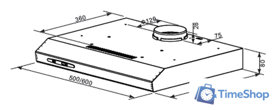 Кухонная вытяжка HOMSair Horizontal 60 (нержавеющая сталь) - Изображение №2 — Интернет-магазин Time-Shop