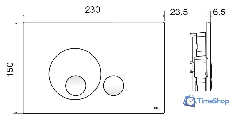 Панель смыва OLI Globe 152950 (глянцевый хром) - Изображение №2 — Интернет-магазин Time-Shop