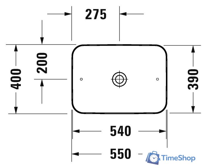 Умывальник Duravit Cape Cod 2347550000 - Изображение №3 — Интернет-магазин Time-Shop