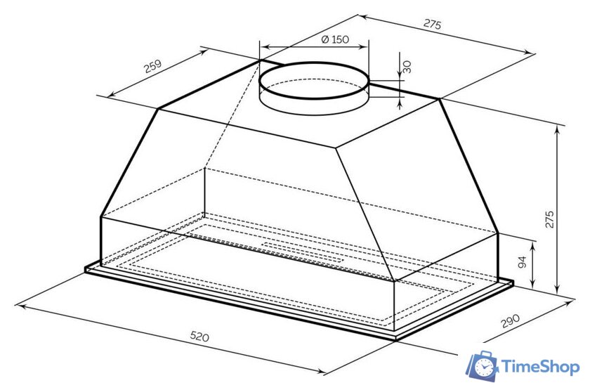 Кухонная вытяжка LEX Hyper 600 GS BL - Изображение №7 — Интернет-магазин Time-Shop
