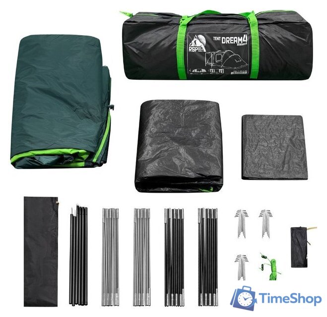 Кемпинговая палатка RSP Outdoors Dream 4 (зеленый) - Изображение №19 — Интернет-магазин Time-Shop