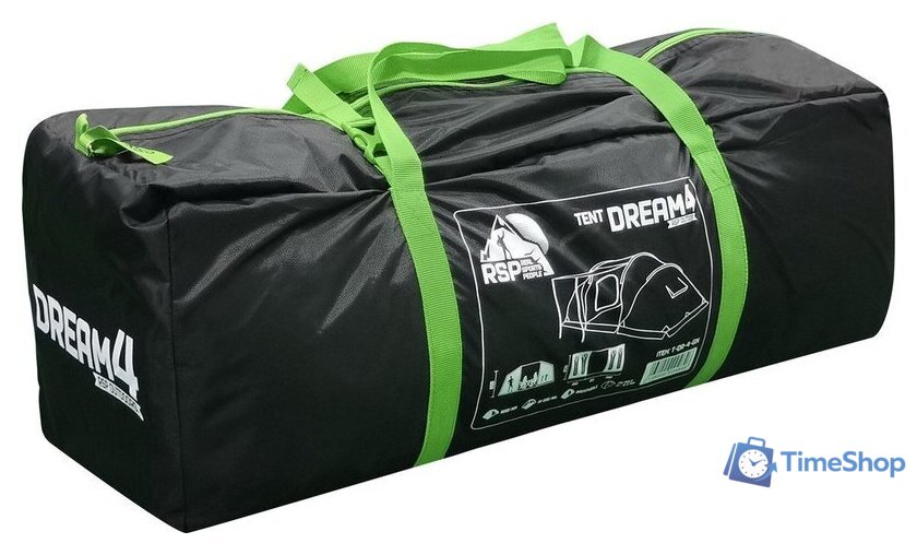 Кемпинговая палатка RSP Outdoors Dream 4 (зеленый) - Изображение №20 — Интернет-магазин Time-Shop