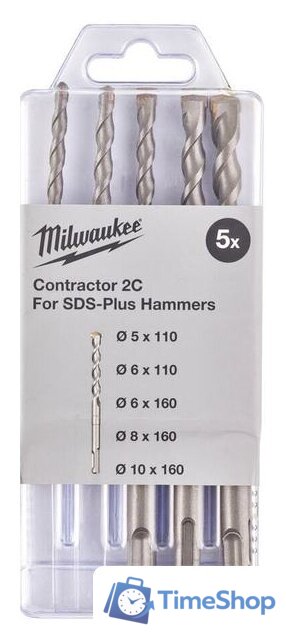 Набор буров Milwaukee 4932471242 (5 предметов) - Изображение №1 — Интернет-магазин Time-Shop