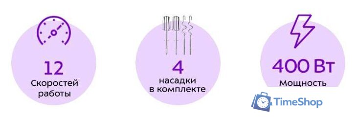 Миксер Kitfort KT-3066 - Изображение №3 — Интернет-магазин Time-Shop