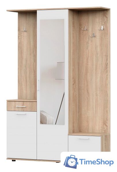 Стенка NN мебель ПР 1 (дуб сонома/белый) - Изображение №1 — Интернет-магазин Time-Shop