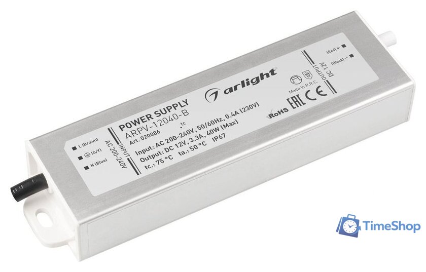 Блок питания Arlight ARPV-12040-B 020086 - Изображение №3 — Интернет-магазин Time-Shop