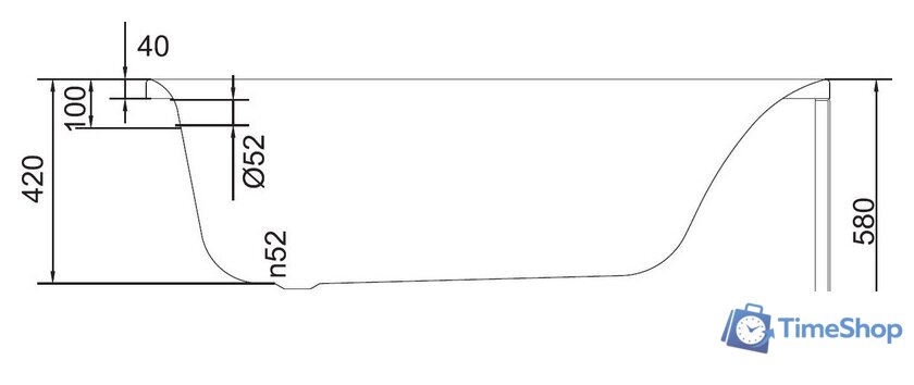 Ванна Cersanit Virgo 170x75 (с каркасом) - Изображение №5 — Интернет-магазин Time-Shop