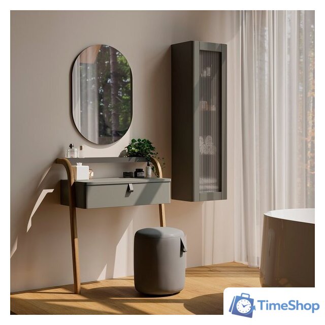  Lauter Шкаф-полупенал Estel 35 (серо-зеленый полуматовый) - Изображение №1 — Интернет-магазин Time-Shop