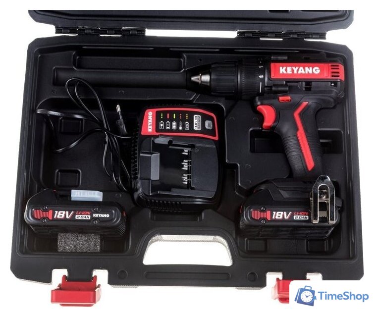 Дрель-шуруповерт Keyang DD18BL-W Set (с 2-мя АКБ, кейс) - Изображение №12 — Интернет-магазин Time-Shop