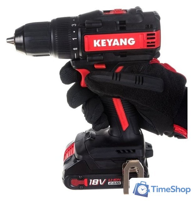 Дрель-шуруповерт Keyang DD18BL-W Set (с 2-мя АКБ, кейс) - Изображение №3 — Интернет-магазин Time-Shop