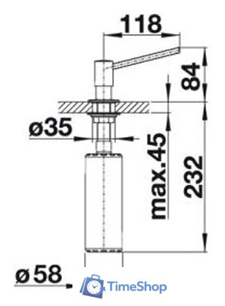 Дозатор для моющего средства Blanco Torre (матовая нержавеющая сталь) - Изображение №3 — Интернет-магазин Time-Shop