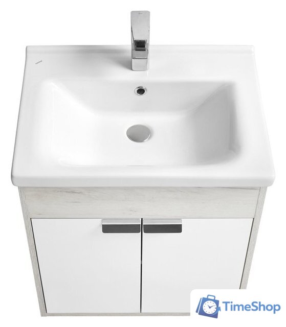  Акватон Тумба под умывальник Флай 60 1A237301FAX10 (дуб белый/дуб крафт) - Изображение №2 — Интернет-магазин Time-Shop