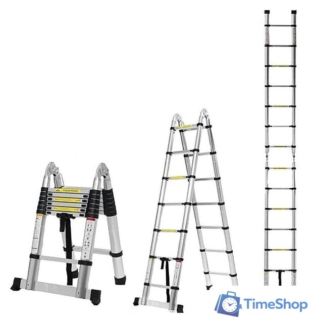 Лестница-стремянка Алюмет STD 2.2 (2х7 ступеней) - Изображение №2 — Интернет-магазин Time-Shop