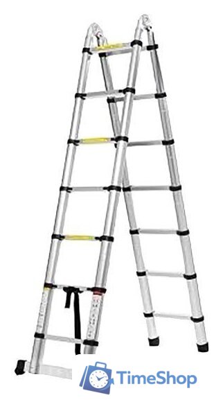 Лестница-стремянка Алюмет STD 2.2 (2х7 ступеней) - Изображение №1 — Интернет-магазин Time-Shop