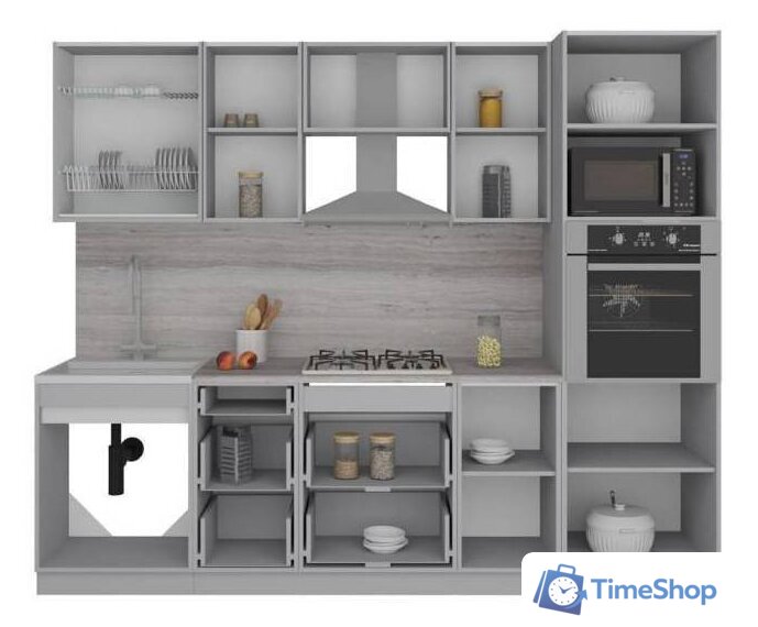 Готовая кухня Интерлиния Мила Gloss 2.8 (бордовый-черный) - Изображение №5 — Интернет-магазин Time-Shop