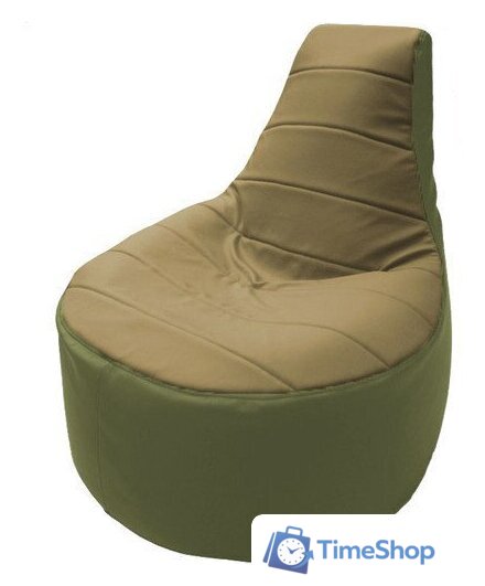 Кресло-мешок Flagman Трон Т1.3-27 (бежевый/оливковый) - Изображение №1 — Интернет-магазин Time-Shop