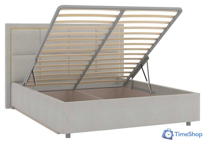 Кровать Ангстрем Дольче спальня с ПМ ДЛ-811.26 исп.30 (кашемир серый) - Изображение №3 — Интернет-магазин Time-Shop