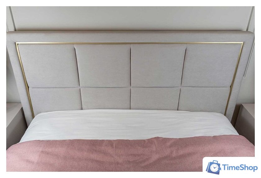 Кровать Ангстрем Дольче спальня с ПМ ДЛ-811.26 исп.30 (кашемир серый) - Изображение №17 — Интернет-магазин Time-Shop