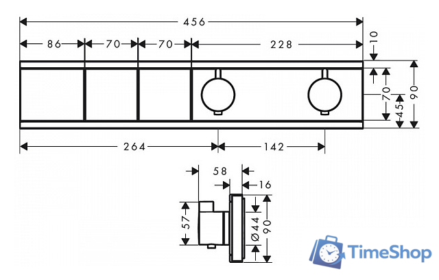 Смеситель без скрытого механизма Hansgrohe RainSelect 15380700 (белый) - Изображение №2 — Интернет-магазин Time-Shop