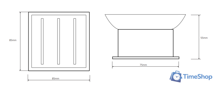 Мыльница Bemeta Plaza 140108191 - Изображение №2 — Интернет-магазин Time-Shop
