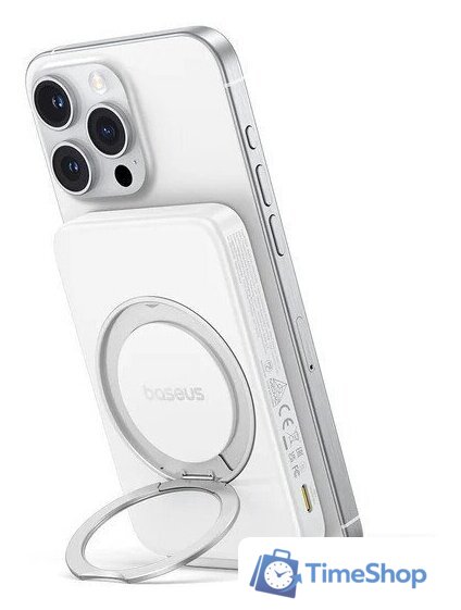 Внешний аккумулятор Baseus PicoGo Qi2 Magnetic Power Bank 5000mAh 20W (белый) - Изображение №2 — Интернет-магазин Time-Shop