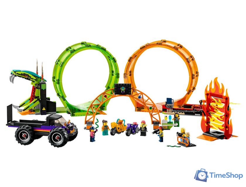 Конструктор LEGO City 60339 Трюковая арена Двойная петля - Изображение №5 — Интернет-магазин Time-Shop