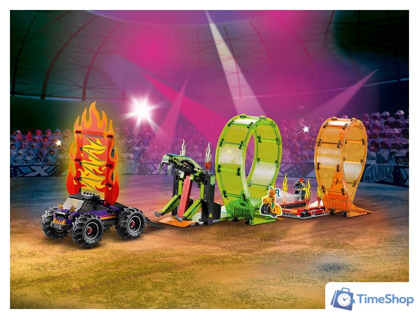 Конструктор LEGO City 60339 Трюковая арена Двойная петля - Изображение №6 — Интернет-магазин Time-Shop