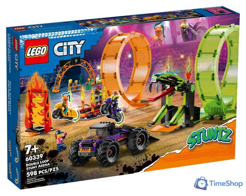 Конструктор LEGO City 60339 Трюковая арена Двойная петля - Изображение №1 — Интернет-магазин Time-Shop