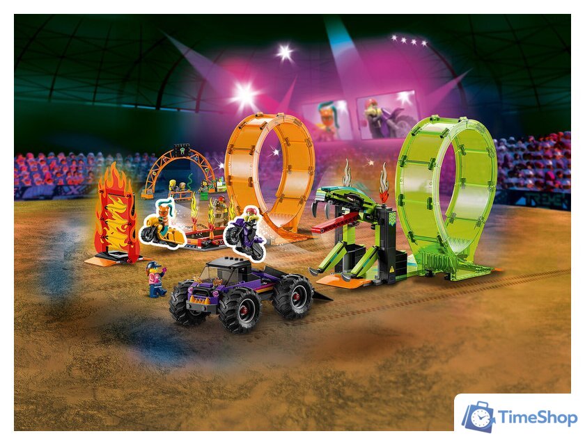 Конструктор LEGO City 60339 Трюковая арена Двойная петля - Изображение №2 — Интернет-магазин Time-Shop