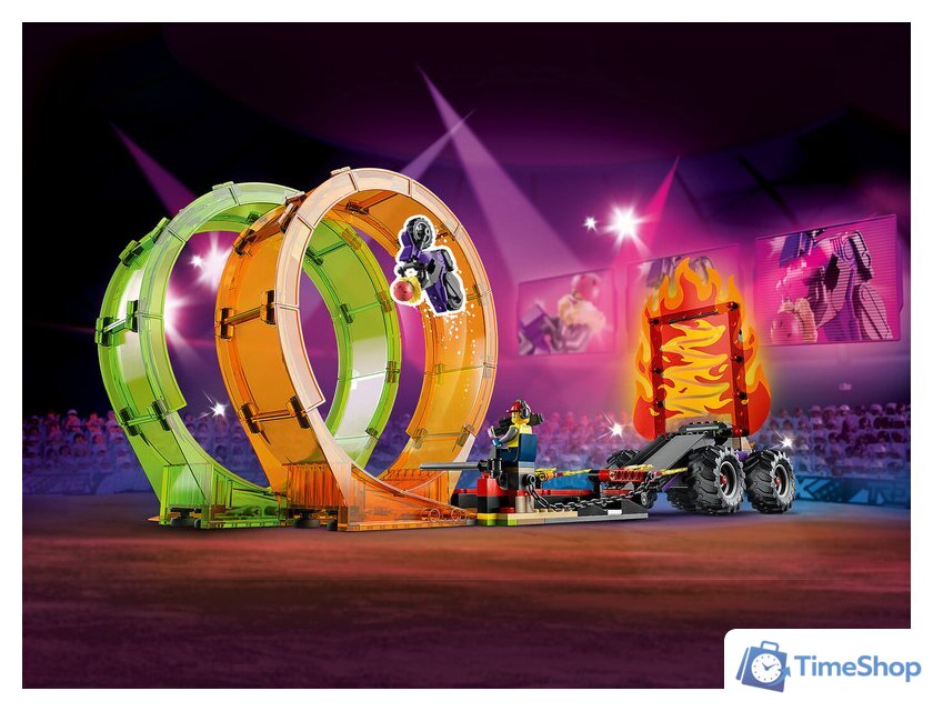 Конструктор LEGO City 60339 Трюковая арена Двойная петля - Изображение №3 — Интернет-магазин Time-Shop