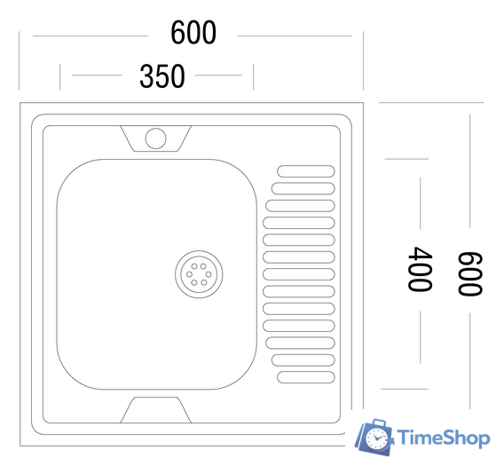 Кухонная мойка Ukinox STD600.600-4C 0L - Изображение №2 — Интернет-магазин Time-Shop