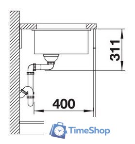 Кухонная мойка Blanco Subline 375-U (базальт) - Изображение №3 — Интернет-магазин Time-Shop