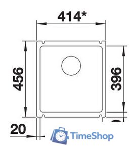 Кухонная мойка Blanco Subline 375-U (базальт) - Изображение №2 — Интернет-магазин Time-Shop