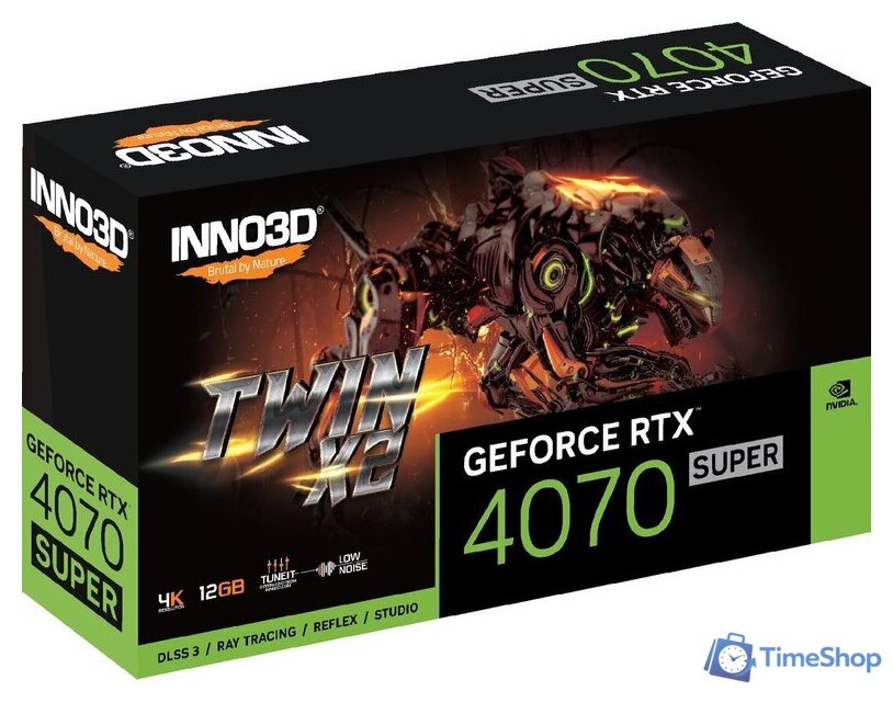Видеокарта Inno3D GeForce RTX 4070 Super Twin X2 N407S2-126X-186162N - Изображение №3 — Интернет-магазин Time-Shop
