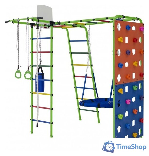 Детский спортивный комплекс Формула здоровья Street 2 (салатовый/радуга) - Изображение №1 — Интернет-магазин Time-Shop