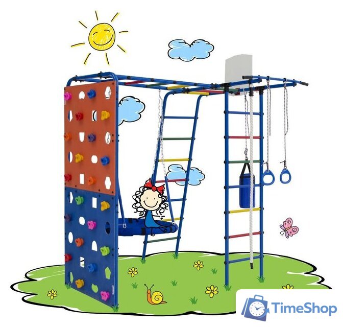 Детский спортивный комплекс Формула здоровья Street 2 (салатовый/радуга) - Изображение №2 — Интернет-магазин Time-Shop