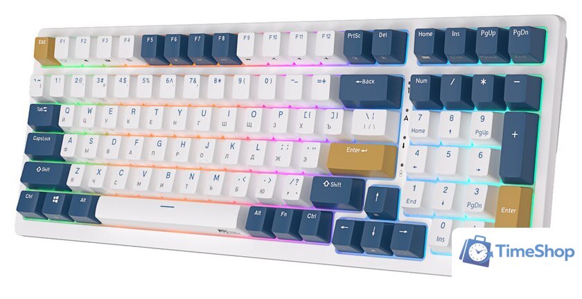 Клавиатура Royal Kludge RK98 RGB Klein Blue (RK Brown) - Изображение №3 — Интернет-магазин Time-Shop
